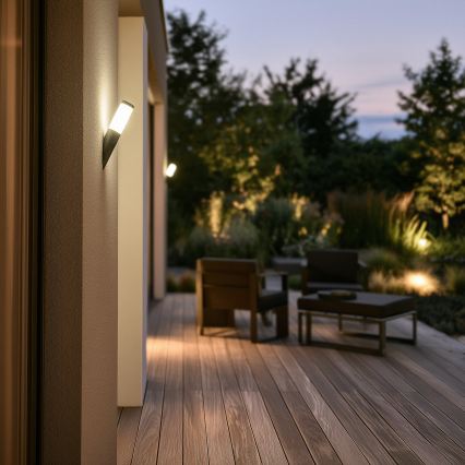 BRILAGI - LED RGBW reguliuojamas lauko sieninis šviestuvas ELIA 1xE27/6,5W/230V 2700-6500K IP44 Wi-Fi antracitas