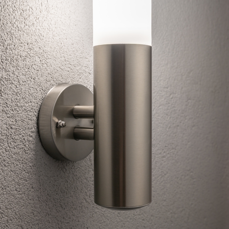 BRILAGI - LED RGBW dimeriuojama lauko sieninė lempa ELIA 1xE27/6,5W/230V 2700-6500K IP44 Wi-Fi matinis chromas