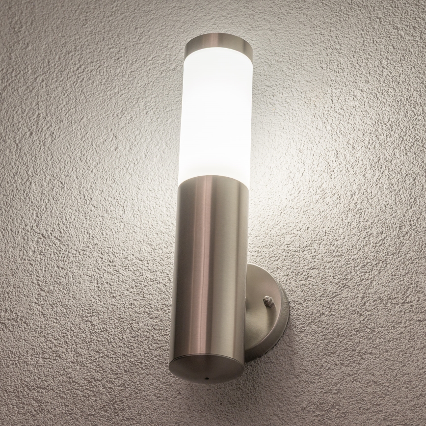 BRILAGI - LED RGBW dimeriuojama lauko sieninė lempa ELIA 1xE27/6,5W/230V 2700-6500K IP44 Wi-Fi matinis chromas