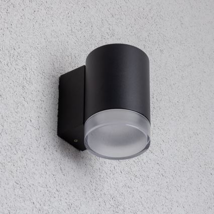 Brilagi - LED RGBW reguliuojamas lauko sieninis šviestuvas MATERA 1xGU10/4,8W/230V 3000K IP54 juodas + nuotolinis pultas