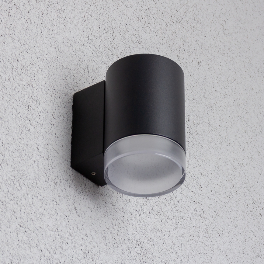 Brilagi - LED RGBW reguliuojamas lauko sieninis šviestuvas MATERA 1xGU10/4,8W/230V 3000K IP54 juodas + nuotolinis pultas