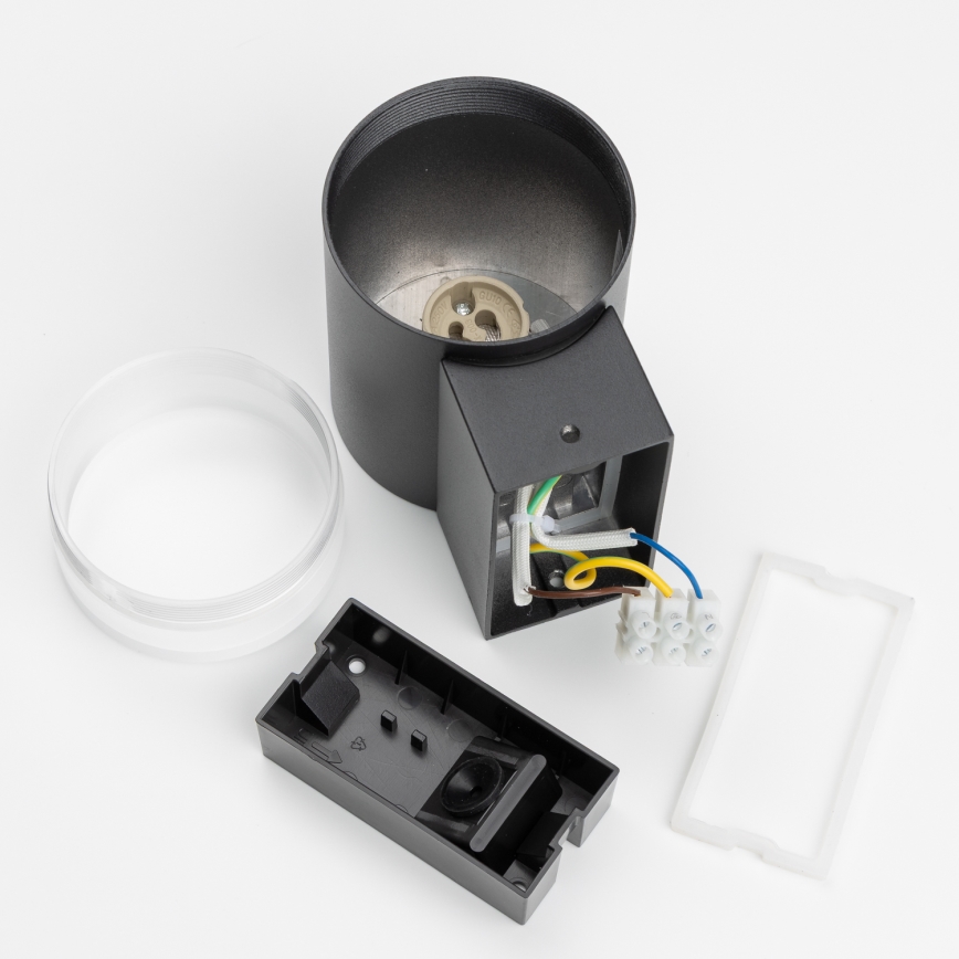 Brilagi - LED RGBW reguliuojamas lauko sieninis šviestuvas MATERA 1xGU10/4,8W/230V 3000K IP54 juodas + nuotolinis pultas