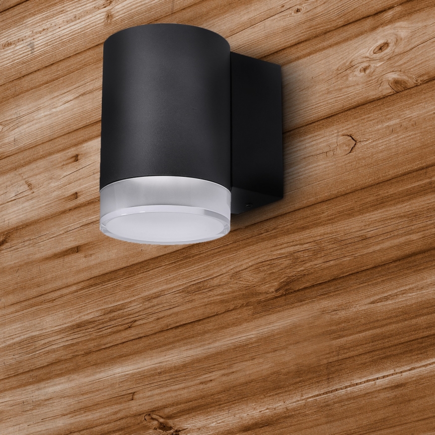 Brilagi - LED RGBW reguliuojamas lauko sieninis šviestuvas MATERA 1xGU10/4,8W/230V 3000K IP54 juodas + nuotolinis pultas