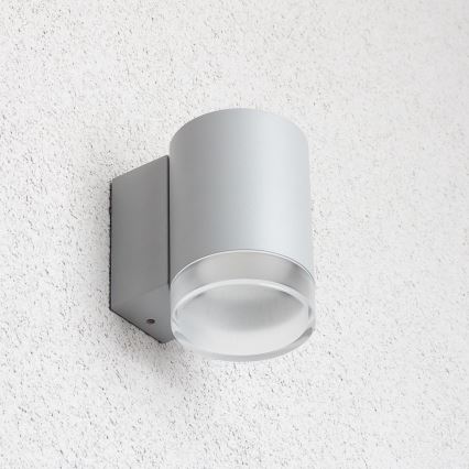 Brilagi - LED RGBW dimeriuojamas lauko sieninis šviestuvas MATERA 1xGU10/4,8W/230V 3000K IP54 pilkas + nuotolinis valdymas