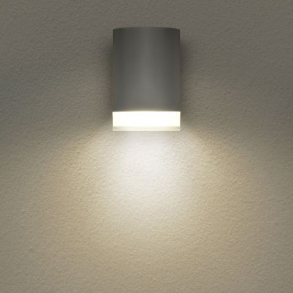 Brilagi - LED RGBW dimeriuojamas lauko sieninis šviestuvas MATERA 1xGU10/4,8W/230V 3000K IP54 pilkas + nuotolinis valdymas