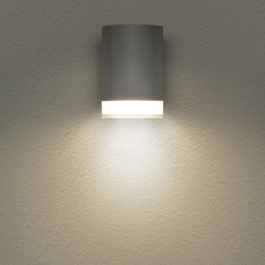 Brilagi - LED RGBW dimeriuojamas lauko sieninis šviestuvas MATERA 1xGU10/4,8W/230V 3000K IP54 pilkas + nuotolinis valdymas