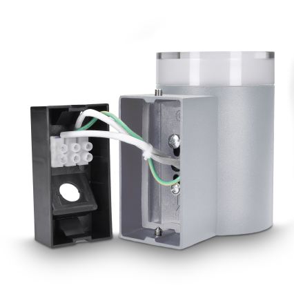 Brilagi - LED RGBW dimeriuojamas lauko sieninis šviestuvas MATERA 1xGU10/6W/230V 3000K IP54 pilkas + nuotolinis valdymas