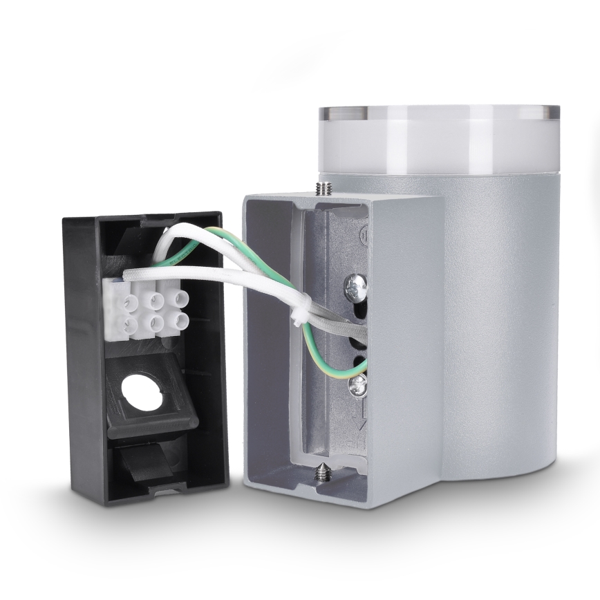 Brilagi - LED RGBW dimeriuojamas lauko sieninis šviestuvas MATERA 1xGU10/6W/230V 3000K IP54 pilkas + nuotolinis valdymas