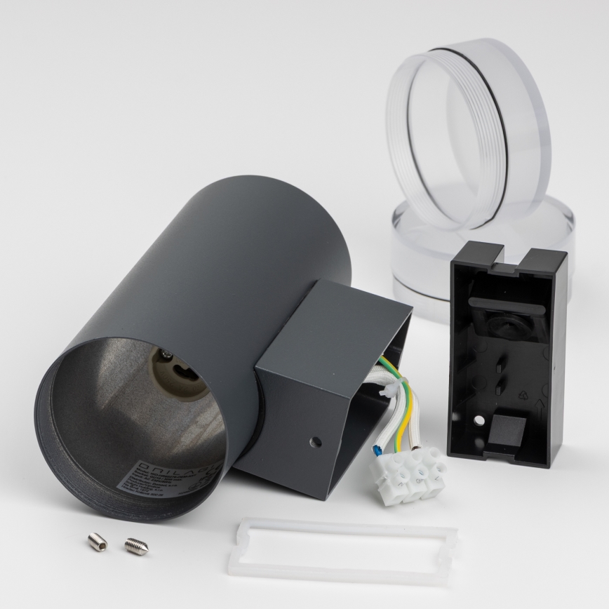 Brilagi - LED RGBW dimeriuojamas lauko sieninis šviestuvas MATERA 2xGU10/4,8W/230V 3000K IP54 antracitas + nuotolinis valdymas