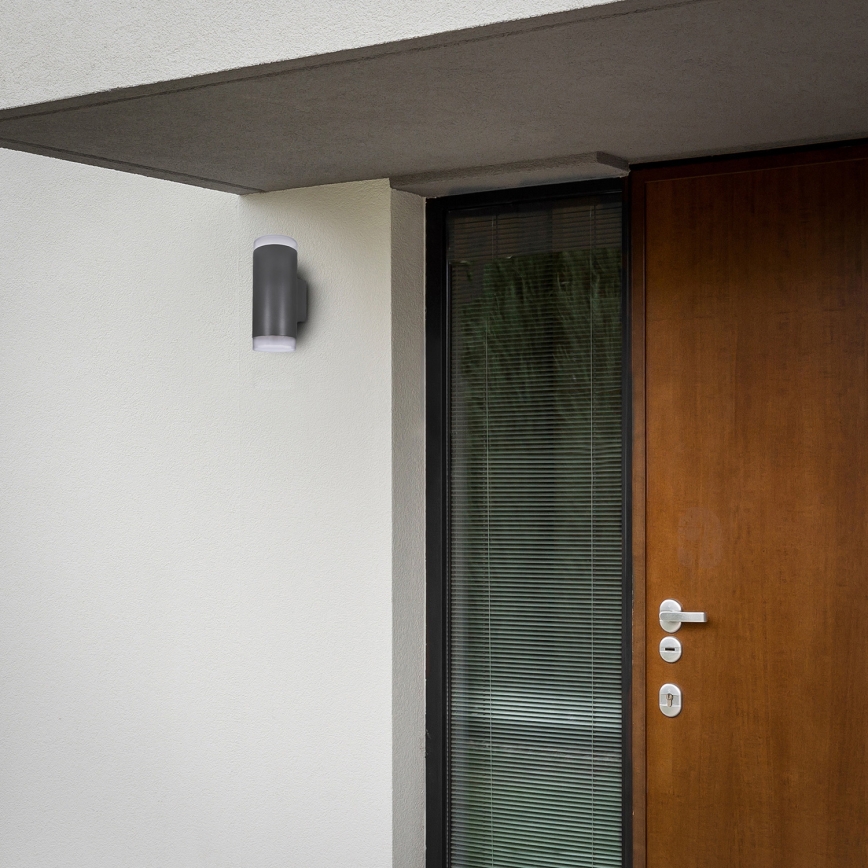 Brilagi - LED RGBW dimeriuojamas lauko sieninis šviestuvas MATERA 2xGU10/4,8W/230V 3000K IP54 antracitas + nuotolinis valdymas