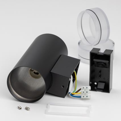 Brilagi - LED RGBW su reguliuojamu ryškumu lauko sieninis šviestuvas MATERA 2xGU10/4,8W/230V 3000K IP54 juodas + nuotolinis valdymas