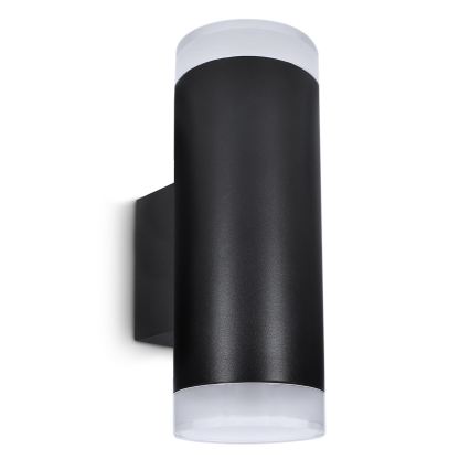 Brilagi - LED RGBW su reguliuojamu ryškumu lauko sieninis šviestuvas MATERA 2xGU10/4,8W/230V 3000K IP54 juodas + nuotolinis valdymas