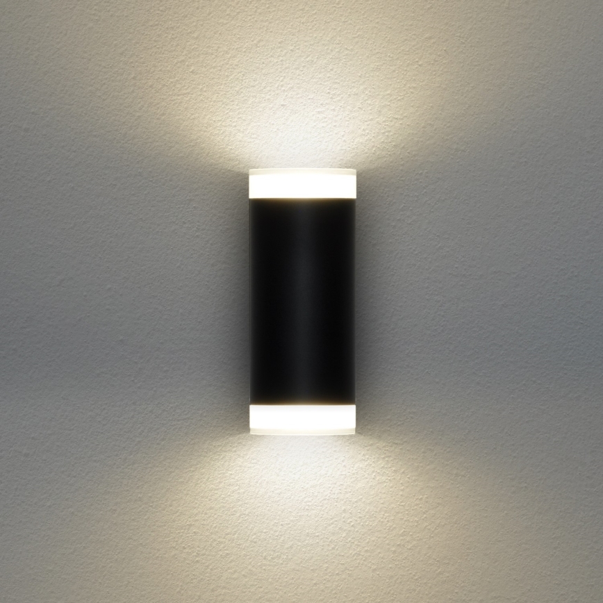 Brilagi - LED RGBW su reguliuojamu ryškumu lauko sieninis šviestuvas MATERA 2xGU10/4,8W/230V 3000K IP54 juodas + nuotolinis valdymas