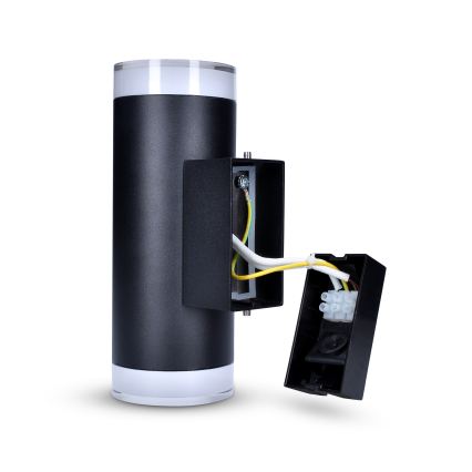 Brilagi - LED RGBW su reguliuojamu ryškumu lauko sieninis šviestuvas MATERA 2xGU10/4,8W/230V 3000K IP54 juodas + nuotolinis valdymas