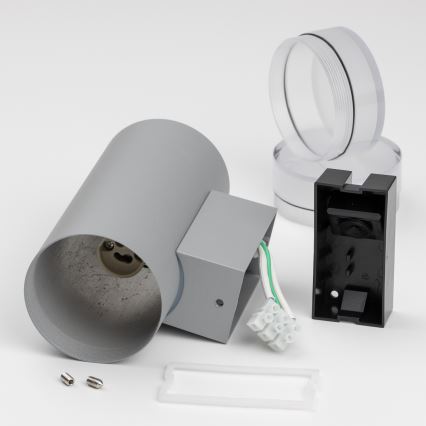 Brilagi - LED RGBW dimeriuojamas lauko sieninis šviestuvas MATERA 2xGU10/4,8W/230V 3000K IP54 pilkas + nuotolinis valdymas