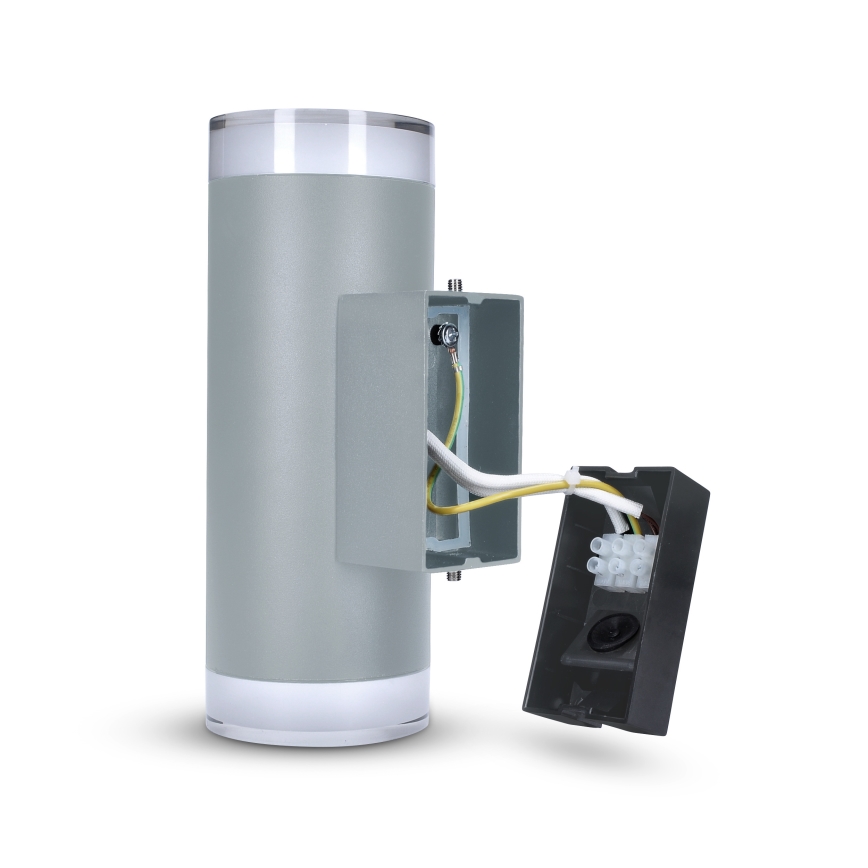 Brilagi - LED RGBW dimeriuojamas lauko sieninis šviestuvas MATERA 2xGU10/4,8W/230V 3000K IP54 pilkas + nuotolinis valdymas