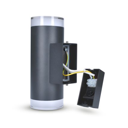 Brilagi - LED RGBW dimeriuojamas lauko sieninis šviestuvas MATERA 2xGU10/6W/230V 3000K IP54 antracitas + nuotolinis valdymas