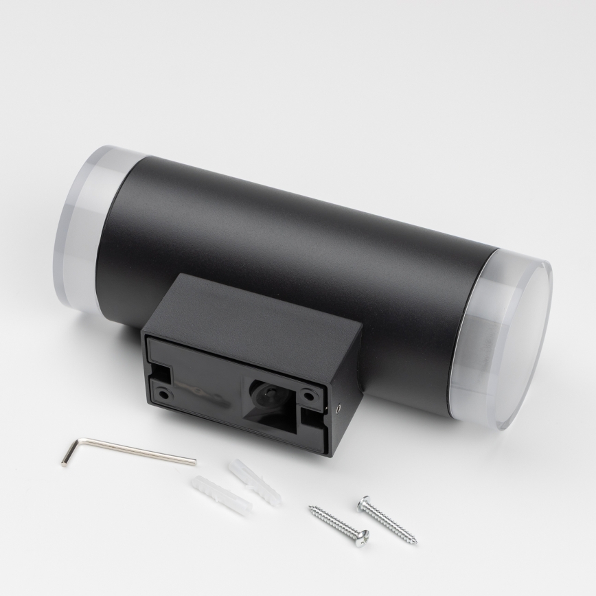 Brilagi - LED RGBW su reguliuojamu ryškumu lauko sieninis šviestuvas MATERA 2xGU10/6W/230V 3000K IP54 juodas + nuotolinis valdymas