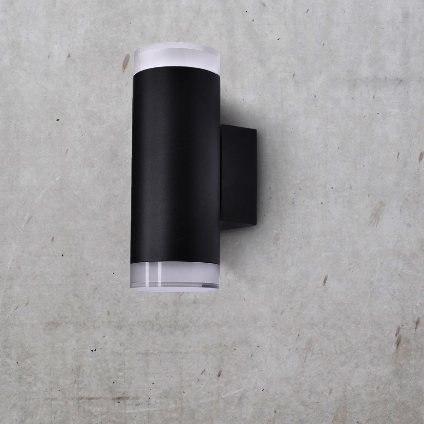 Brilagi - LED RGBW su reguliuojamu ryškumu lauko sieninis šviestuvas MATERA 2xGU10/6W/230V 3000K IP54 juodas + nuotolinis valdymas