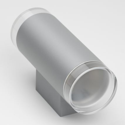 Brilagi - LED RGBW dimeriuojamas lauko sieninis šviestuvas MATERA 2xGU10/6W/230V 3000K IP54 pilkas + nuotolinis valdymas