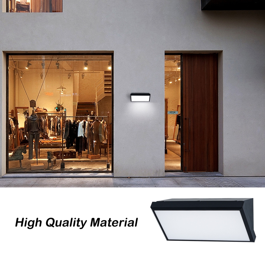 Brilagi - LED RGBW Dimeriuojamas lauko sieninis šviestuvas TRIANGLE 1xE27/15W/230V 2700-6500K IP65 juodas