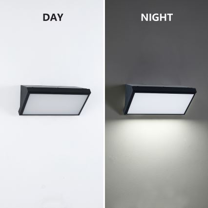 Brilagi - LED RGBW Dimeriuojamas lauko sieninis šviestuvas TRIANGLE 1xE27/15W/230V 2700-6500K IP65 juodas