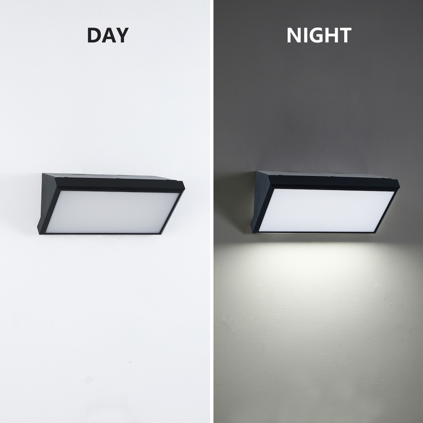 Brilagi - LED RGBW Dimeriuojamas lauko sieninis šviestuvas TRIANGLE 1xE27/9W/230V 2700-6500K IP65 juodas