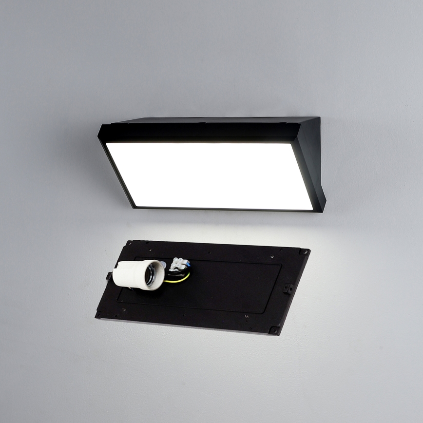 Brilagi - LED RGBW Dimeriuojamas lauko sieninis šviestuvas TRIANGLE 1xE27/9W/230V 2700-6500K IP65 juodas