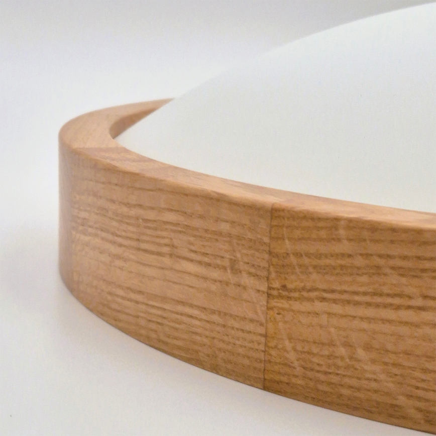 Brilagi - LED RGBW reguliuojamas lubinis šviestuvas CARVALHO SLIM 2xE27/15W/230V 2700-6500K Wi-Fi ąžuolo spalvos, skersmuo 37 cm