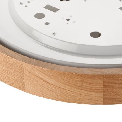Brilagi - LED RGBW reguliuojamas lubinis šviestuvas CARVALHO SLIM 2xE27/9W/230V 2700-6500K Wi-Fi ąžuolo spalvos, skersmuo 37 cm