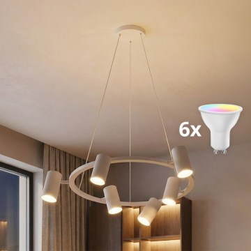 BRILAGI - LED RGBW pritemdoma pakabinama liustra ant laido SELE 6xGU10/6,5W/230V 2700-6500K balta + nuotolinis valdymas