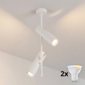 BRILAGI - LED RGBW pritemdomas lubinis šviestuvas su strypu BRANCH 2xGU10/6,5W/230V 2700-6500K balta