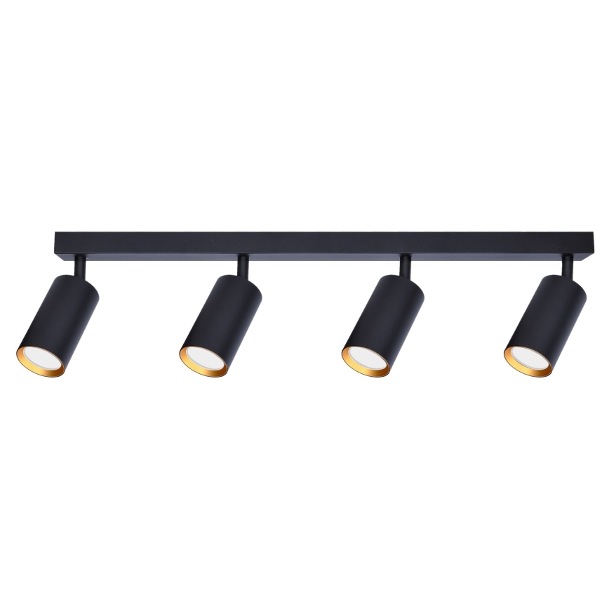 Brilagi - LED RGBW dimeriuojamas taškinis šviestuvas SELE 4xGU10/4,8W/230V 3000K juodas/auksinis + nuotolinis pultas