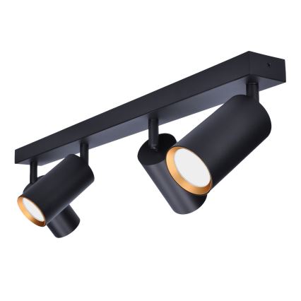 Brilagi - LED RGBW dimeriuojamas taškinis šviestuvas SELE 4xGU10/4,8W/230V 3000K juodas/auksinis + nuotolinis pultas