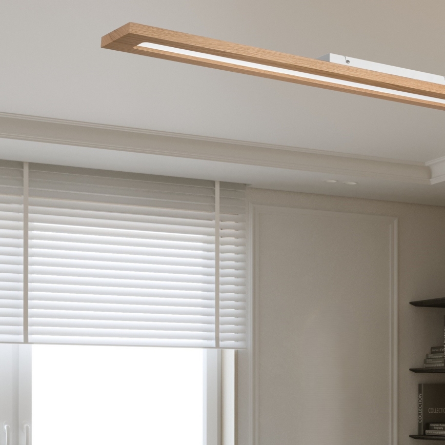 Brilagi - LED RGBW Pritemdymo panelė WOODY FRAME LED/34W/230V 11,5x123 cm 2700-6500K ąžuolas + nuotolinio valdymo pultas