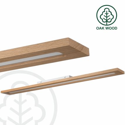Brilagi - LED RGBW Pritemdymo panelė WOODY FRAME LED/34W/230V 11,5x123 cm 2700-6500K ąžuolas + nuotolinio valdymo pultas