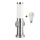 Brilagi - LED RGBW reguliuojama lauko lempa su 2 elektros lizdais 1xE27/9W/230V 2700-6500K IP44 40 cm matinis chromas