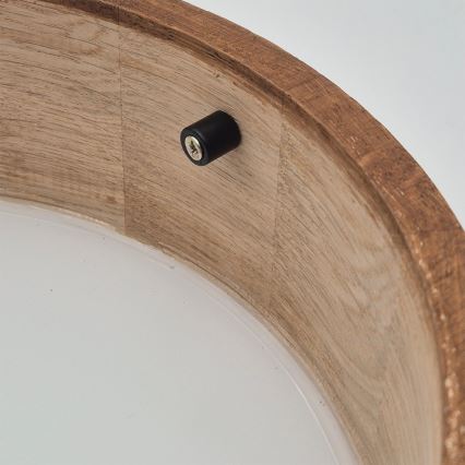 Brilagi - LED RGBW dimeriuojamas lubinis šviestuvas CARVALHO 1xE27/15W/230V 2700-6500K Wi-Fi ąžuolas, skersmuo 27,5 cm