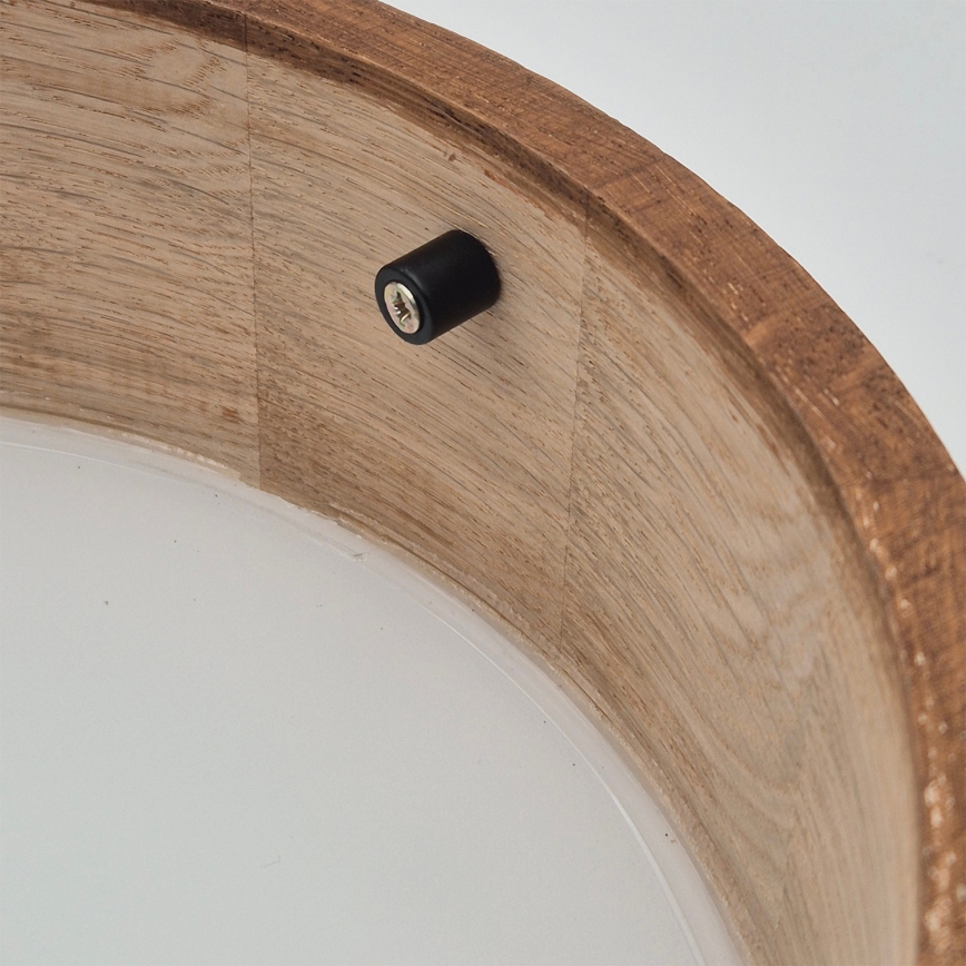 Brilagi - LED RGBW dimeriuojamas lubinis šviestuvas CARVALHO 1xE27/15W/230V 2700-6500K Wi-Fi ąžuolas, skersmuo 27,5 cm