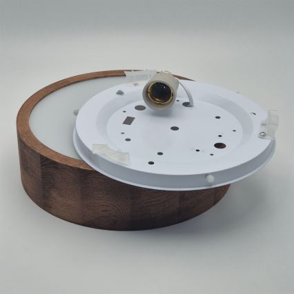 Brilagi - LED RGBW dimeriuojamas lubinis šviestuvas CARVALHO 1xE27/15W/230V 2700-6500K Wi-Fi ąžuolas, skersmuo 27,5 cm