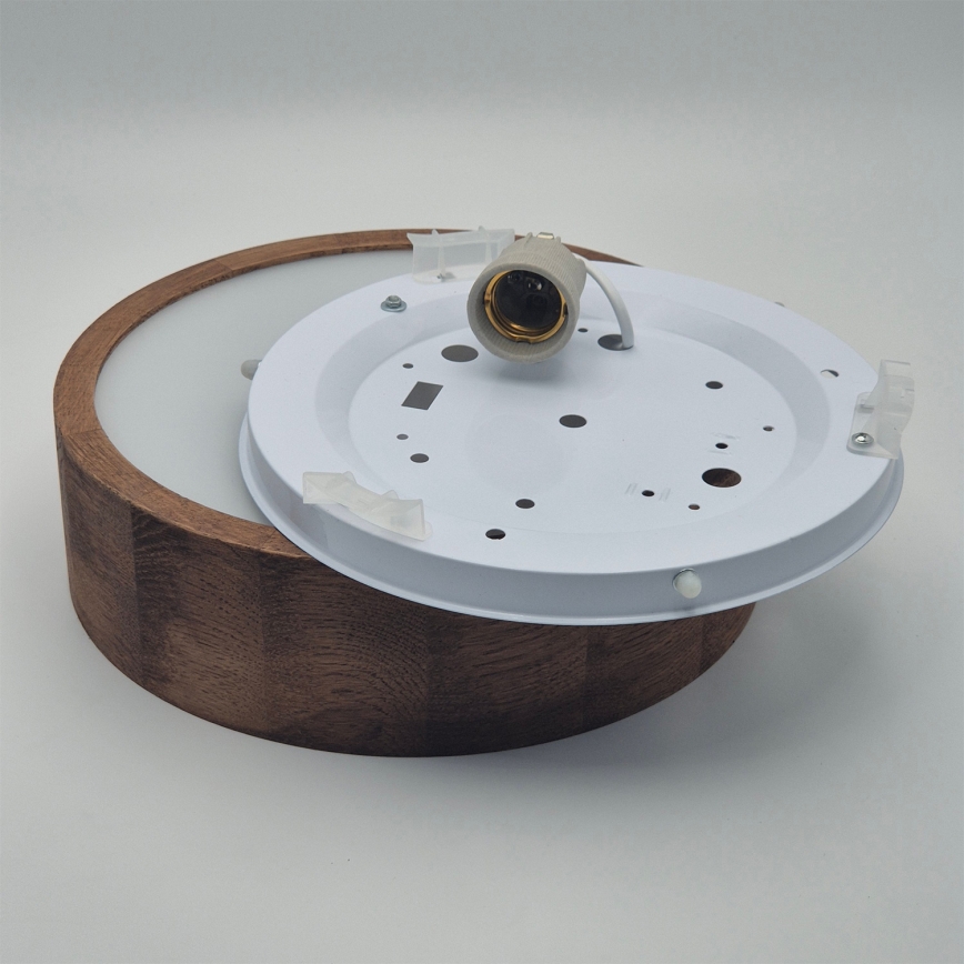 Brilagi - LED RGBW dimeriuojamas lubinis šviestuvas CARVALHO 1xE27/15W/230V 2700-6500K Wi-Fi ąžuolas, skersmuo 27,5 cm