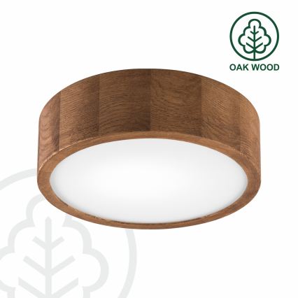 Brilagi - LED RGBW dimeriuojamas lubinis šviestuvas CARVALHO 1xE27/9W/230V 2700-6500K Wi-Fi ąžuolas, skersmuo 27,5 cm