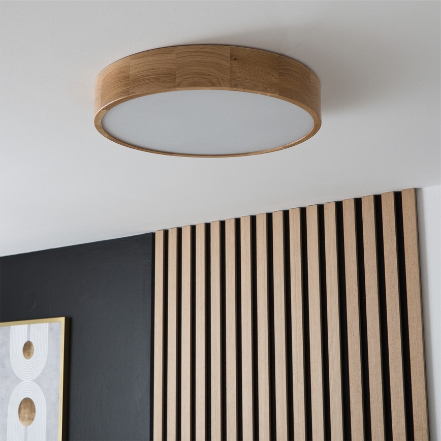 Brilagi - LED RGBW dimeriu reguliuojamas lubinis šviestuvas CARVALHO 3xE27/9W/230V 2700-6500K Wi-Fi ąžuolas skersmuo 47,5 cm