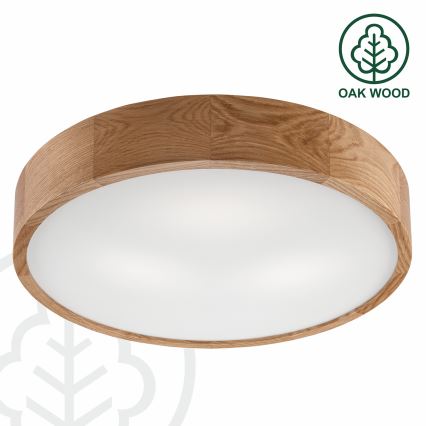 Brilagi - LED RGBW dimeriu reguliuojamas lubinis šviestuvas CARVALHO 3xE27/9W/230V 2700-6500K Wi-Fi ąžuolas skersmuo 47,5 cm