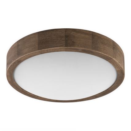 Brilagi - LED RGBW dimeriuojamas lubinis šviestuvas CARVALHO SLIM 1xE27/9W/230V 2700-6500K Wi-Fi ąžuolas skersmuo 27 cm