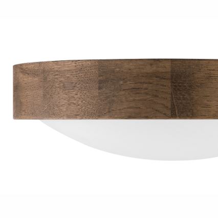 Brilagi - LED RGBW dimeriuojamas lubinis šviestuvas CARVALHO SLIM 1xE27/9W/230V 2700-6500K Wi-Fi ąžuolas skersmuo 27 cm