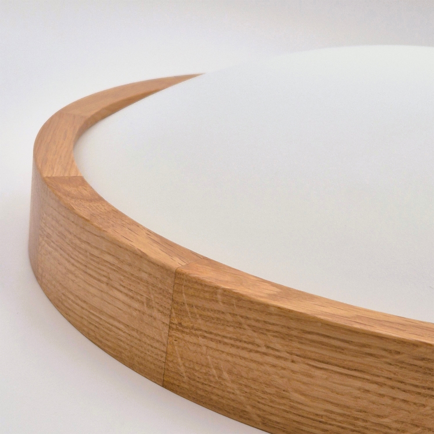 Brilagi - LED RGBW dimeriuojamas lubinis šviestuvas CARVALHO SLIM 3xE27/15W/230V 2700-6500K Wi-Fi ąžuolas skersmuo 47 cm