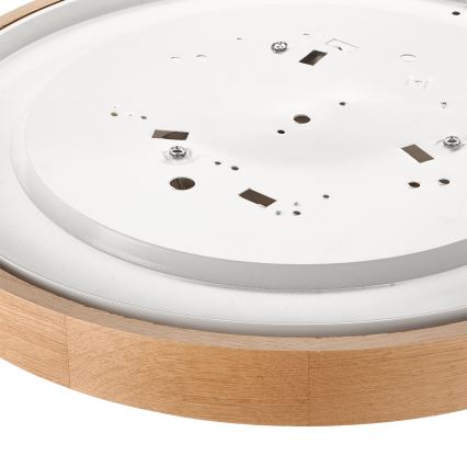 Brilagi - LED RGBW dimeriuojamas lubinis šviestuvas CARVALHO SLIM 3xE27/15W/230V 2700-6500K Wi-Fi ąžuolas skersmuo 47 cm