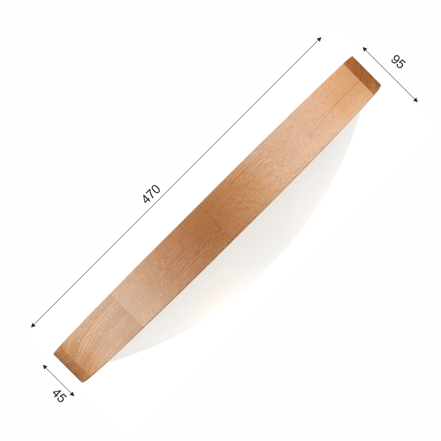 Brilagi - LED RGBW dimeriuojamas lubinis šviestuvas CARVALHO SLIM 3xE27/9W/230V 2700-6500K Wi-Fi ąžuolas skersmuo 47 cm