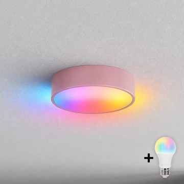 BRILAGI - LED RGBW reguliuojamas lubinis šviestuvas CLARE 1xE27/12W/230V, skersmuo 20 cm, rožinė